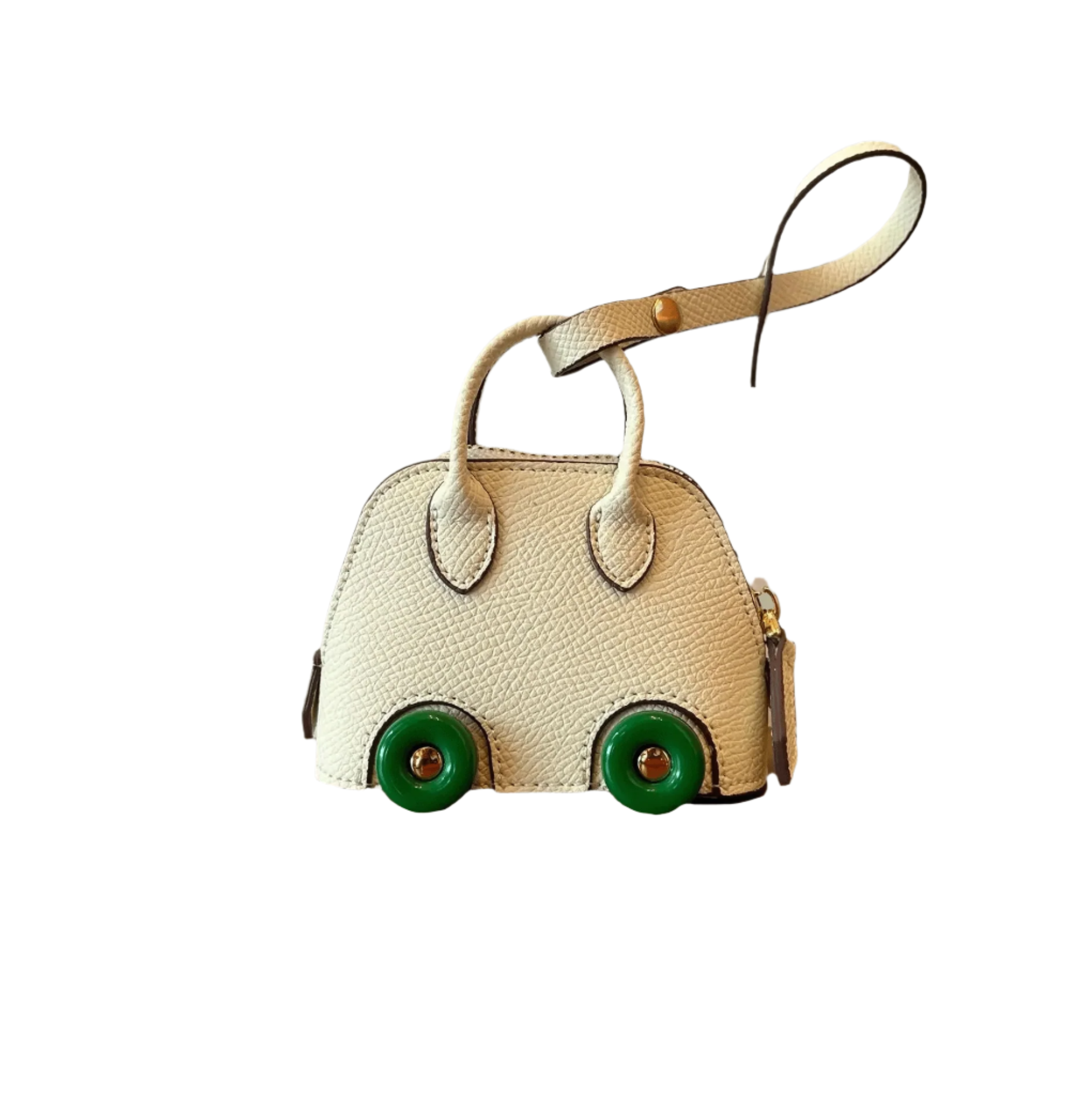Whimsey Wheels Leather Bag Charm