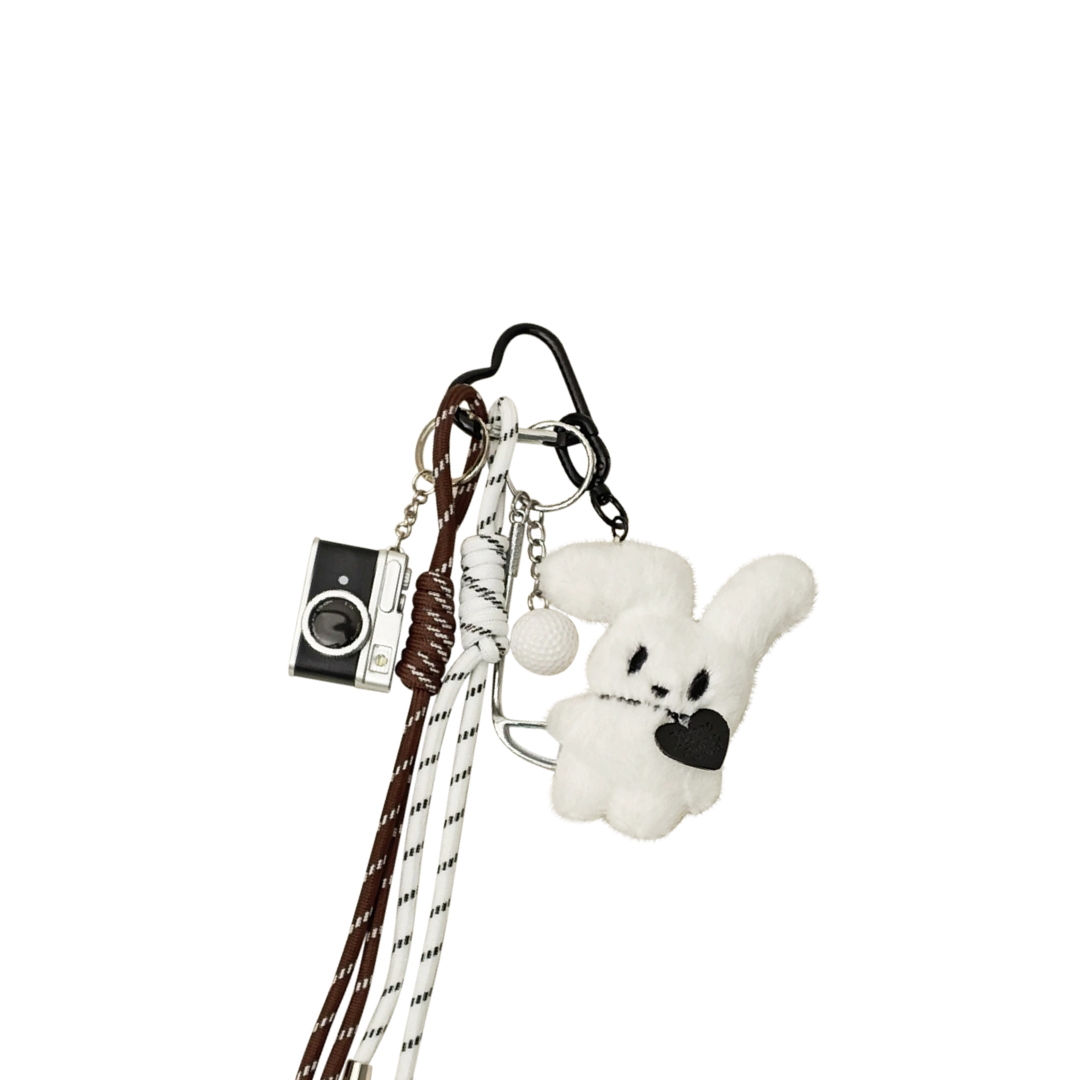 Tough Love Bunny Bag Charm