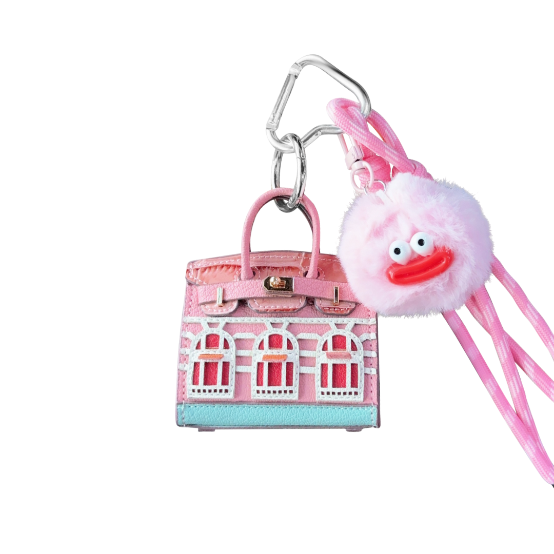 Mini House Handbag Leather Bag Charm