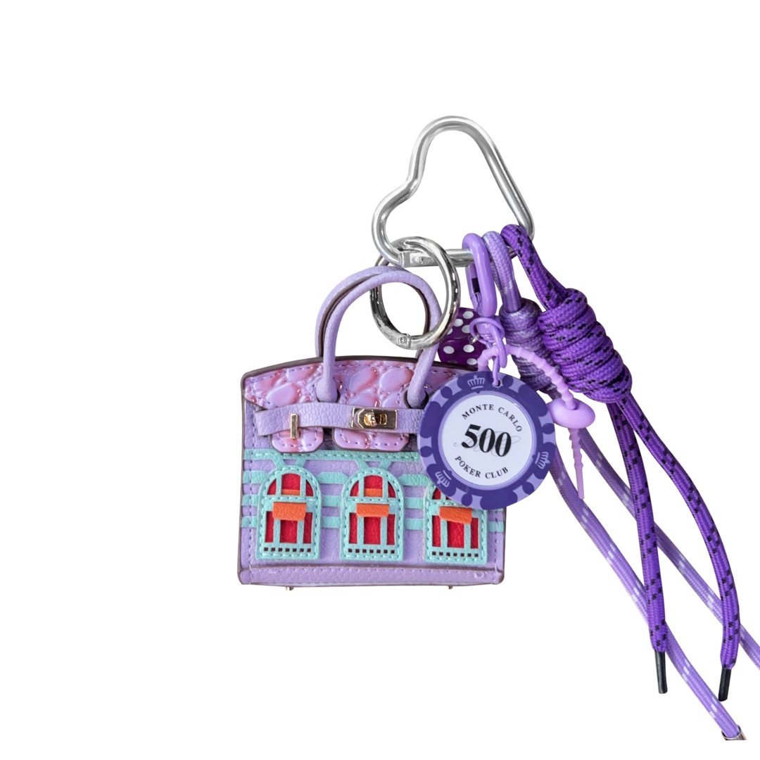 Mini House Handbag Leather Bag Charm