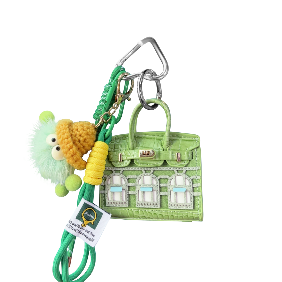 Mini House Handbag Leather Bag Charm