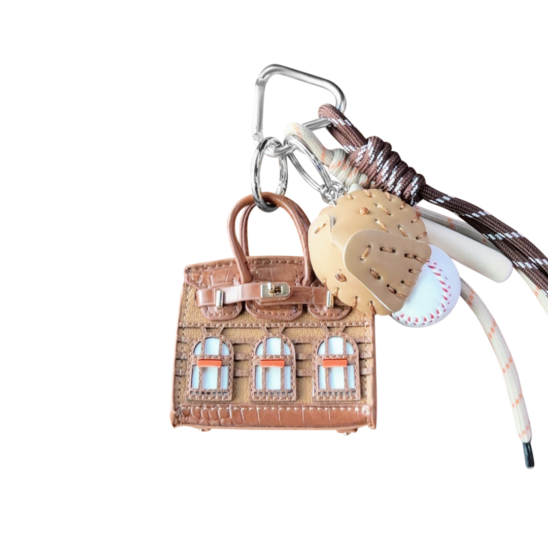 Mini House Handbag Leather Bag Charm