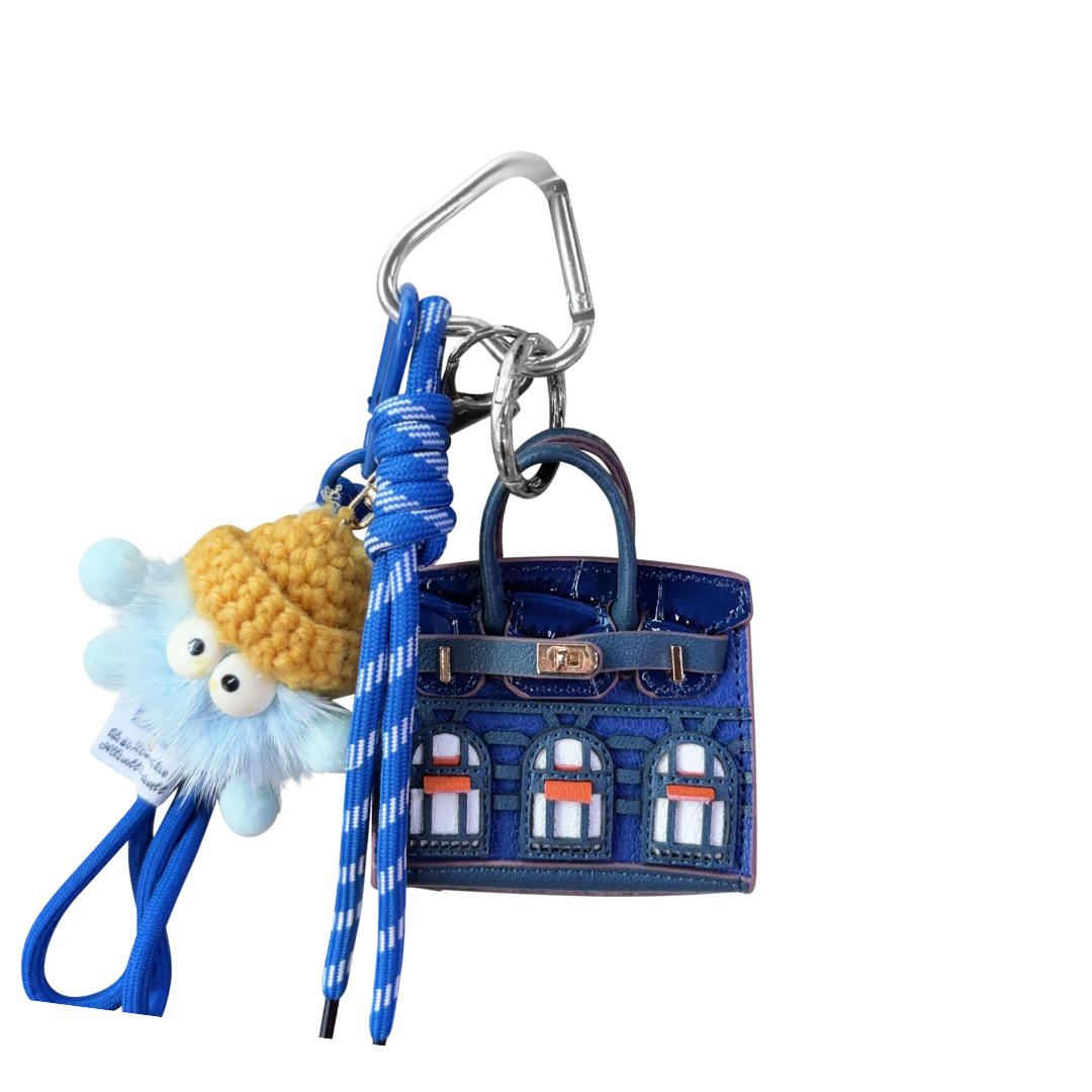 Mini House Handbag Leather Bag Charm