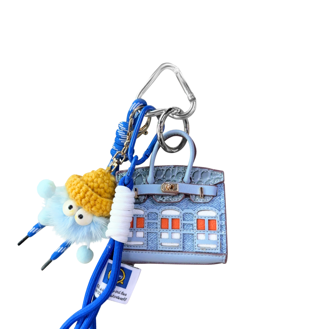 Mini House Handbag Leather Bag Charm