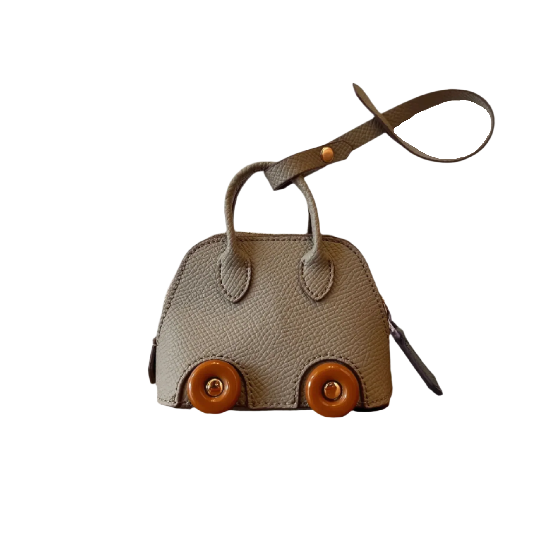 Whimsey Wheels Leather Bag Charm