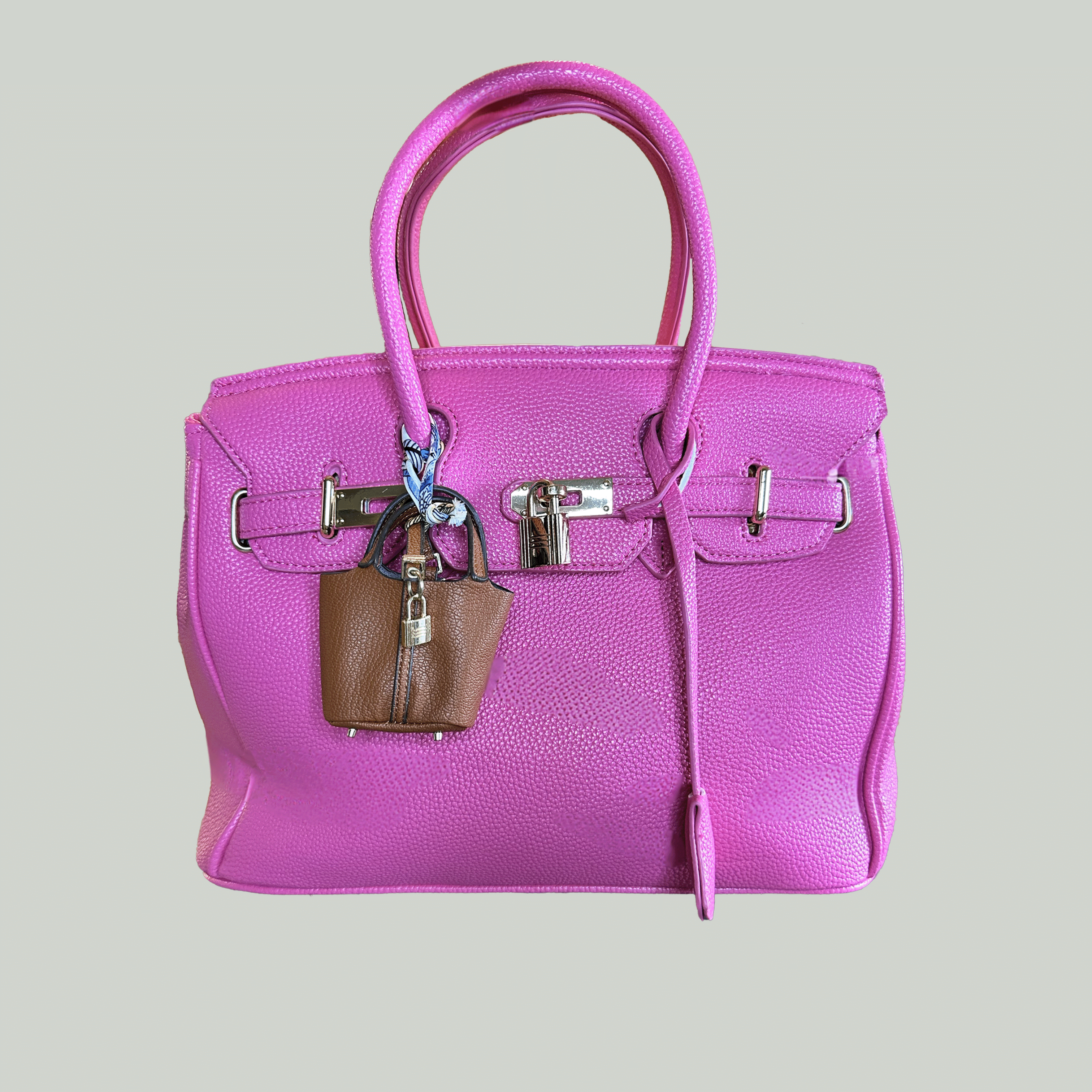 Picnic Tote Leather Bag Charm
