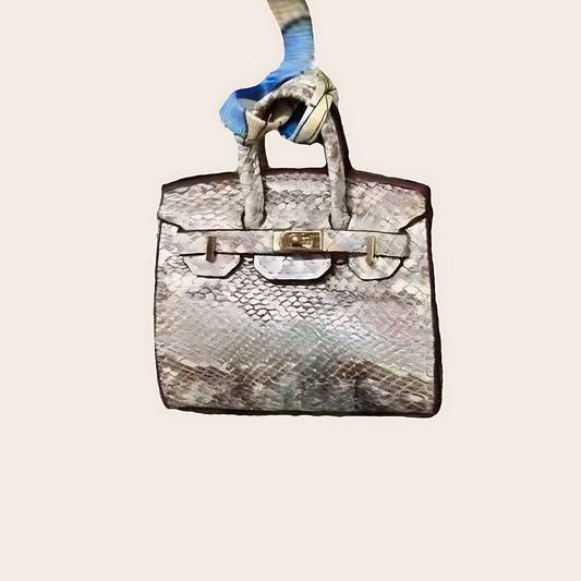 BURKIN SNAKESKIN INSPIRED MINI HANDBAG CHARMS