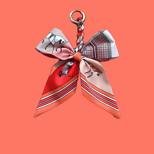 SILK TWILY SCARF BOW INSPIRED BAG CHARMS