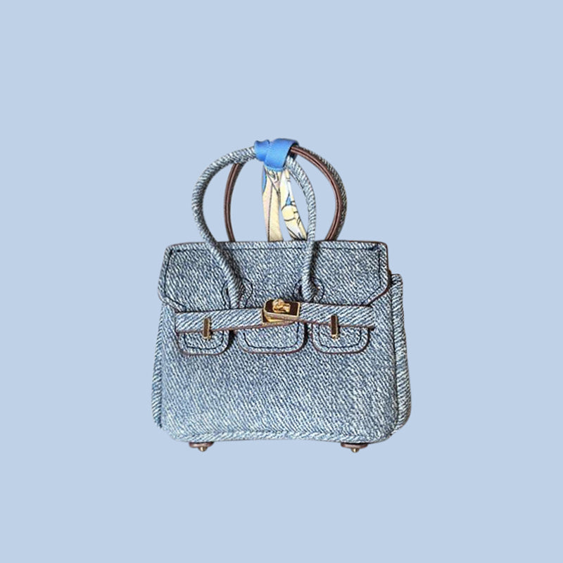 BURKIN DENIM INSPIRED BAG CHARMS